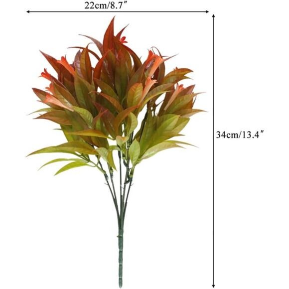 Fake Flower Plants 4 PCS Artificial Greenery Stems Morning Glory Shrubs Bushes - Picture 7 of 8